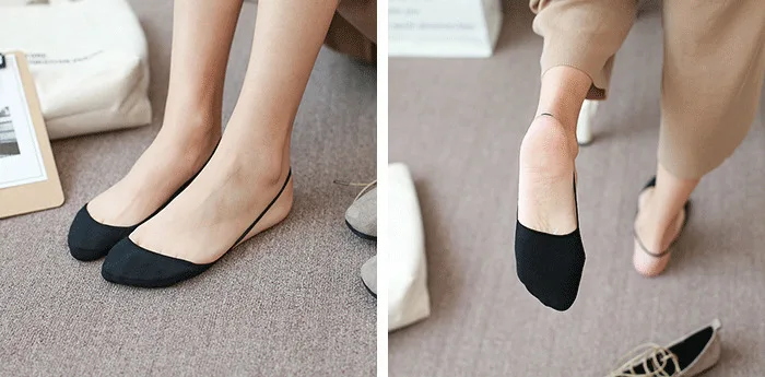 Летние женские кружевные носки-следки невидимки из силикагеля для девочек Нескользящие тапочки с хлопковой подошвой Нескользящие носки 3 пары = 6 шт. ws196