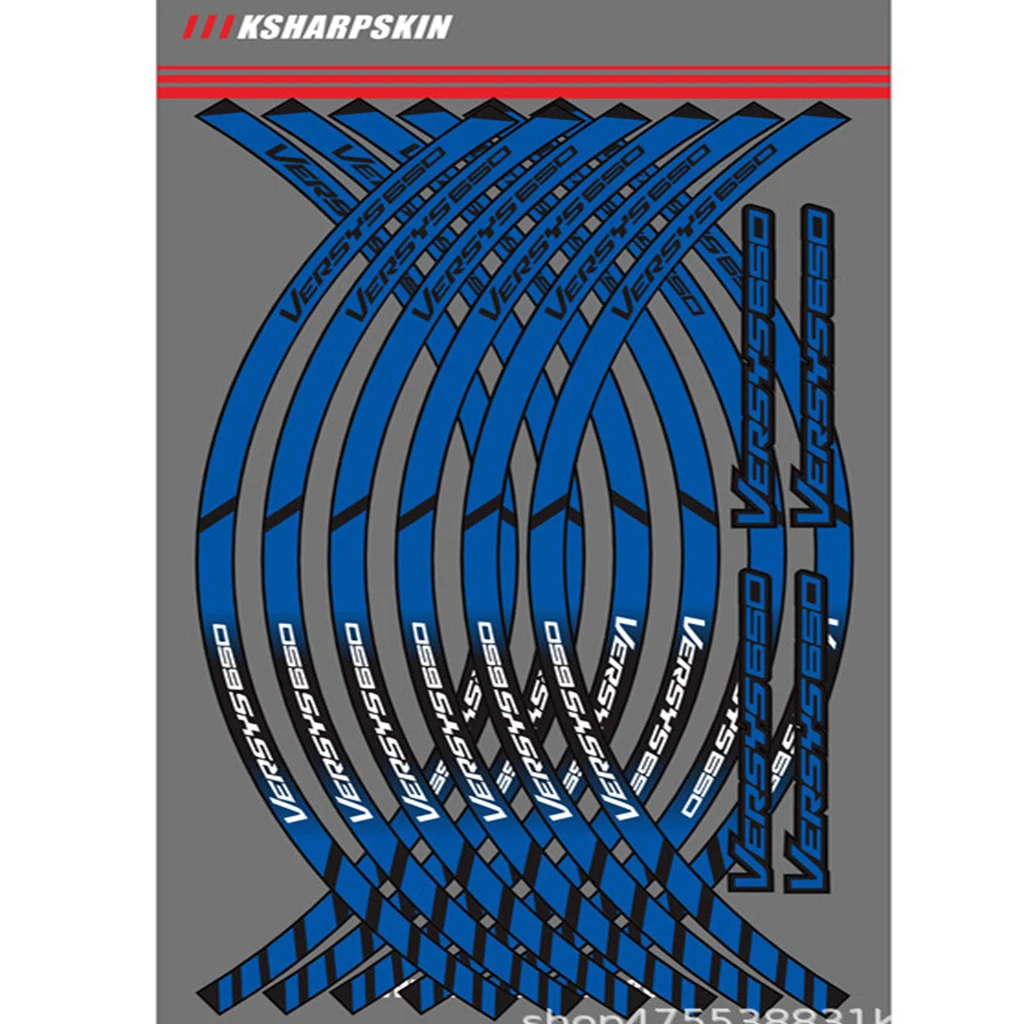 Мотоциклетные обода колеса наклейки колеса Светоотражающие наклейки полосы для Kawasaki Versys 650
