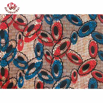 

African Real Wax Print Fabric Breathable High Quality Ankara Fabric African Real Wax Print 6 Yards 100% Cotton Fabric PL336