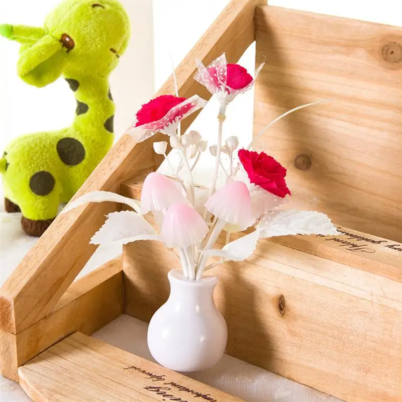 

Tulip Flower Sensor LED Night Lights Plug-in Light Control Indoors Lamp for Bedroom Hallway Nursery with US Plug