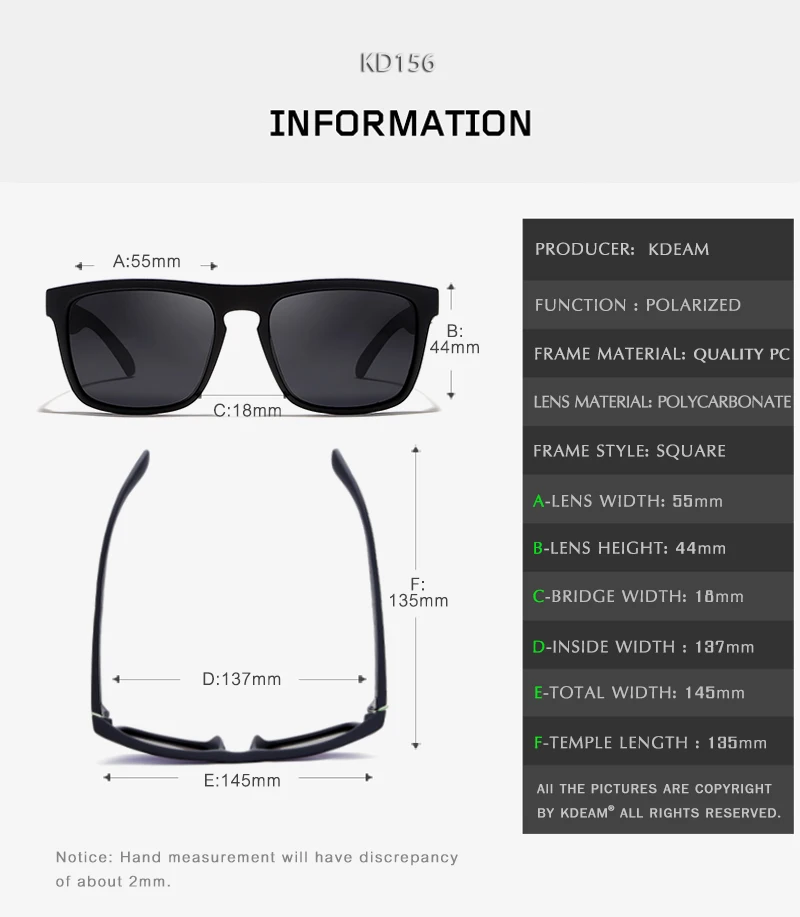 KDEAM летние солнцезащитные очки Для мужчин Спорт поляризованные солнцезащитные очки Для женщин зеркало зеленый объектив площади кадра UV400 с чехол KD156