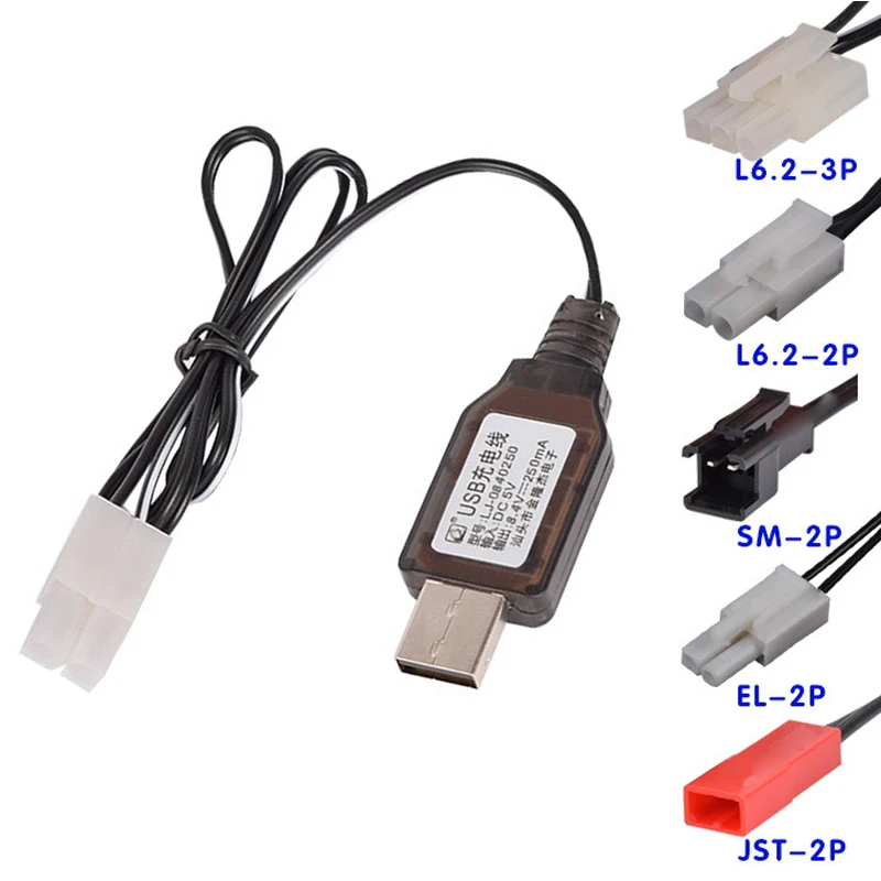 

8.4V Charger USB Built-in chip Ni-Cd/Ni-Mh Battery Charger toys RC High-speed climbing car ship Robot EL/JST/L6.2-2P/SM