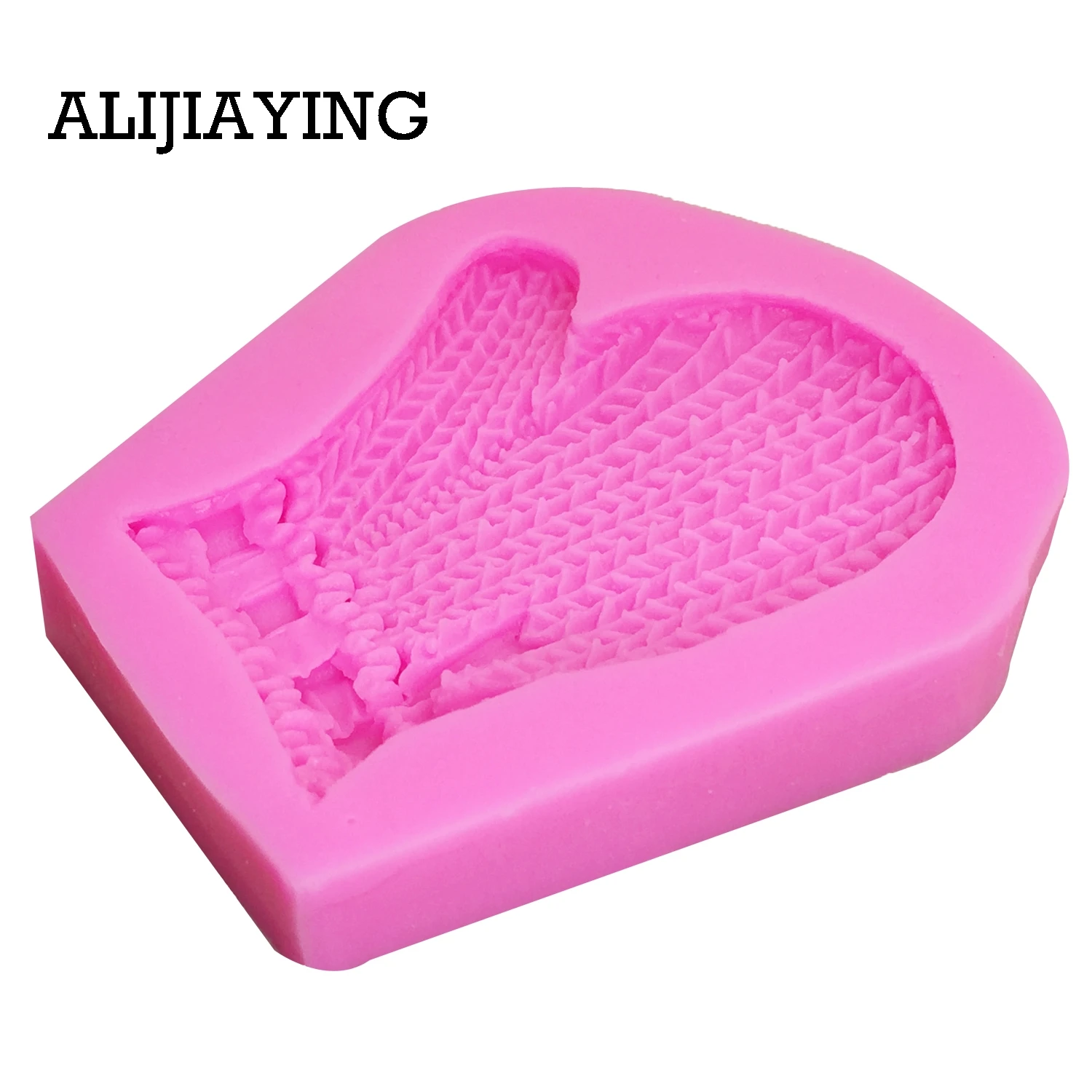 M0084 Christmas Glove Shape Wool texture Chocolate Candy 3d Silicone Mold Cake Decoration Baking Tool Soap Mold