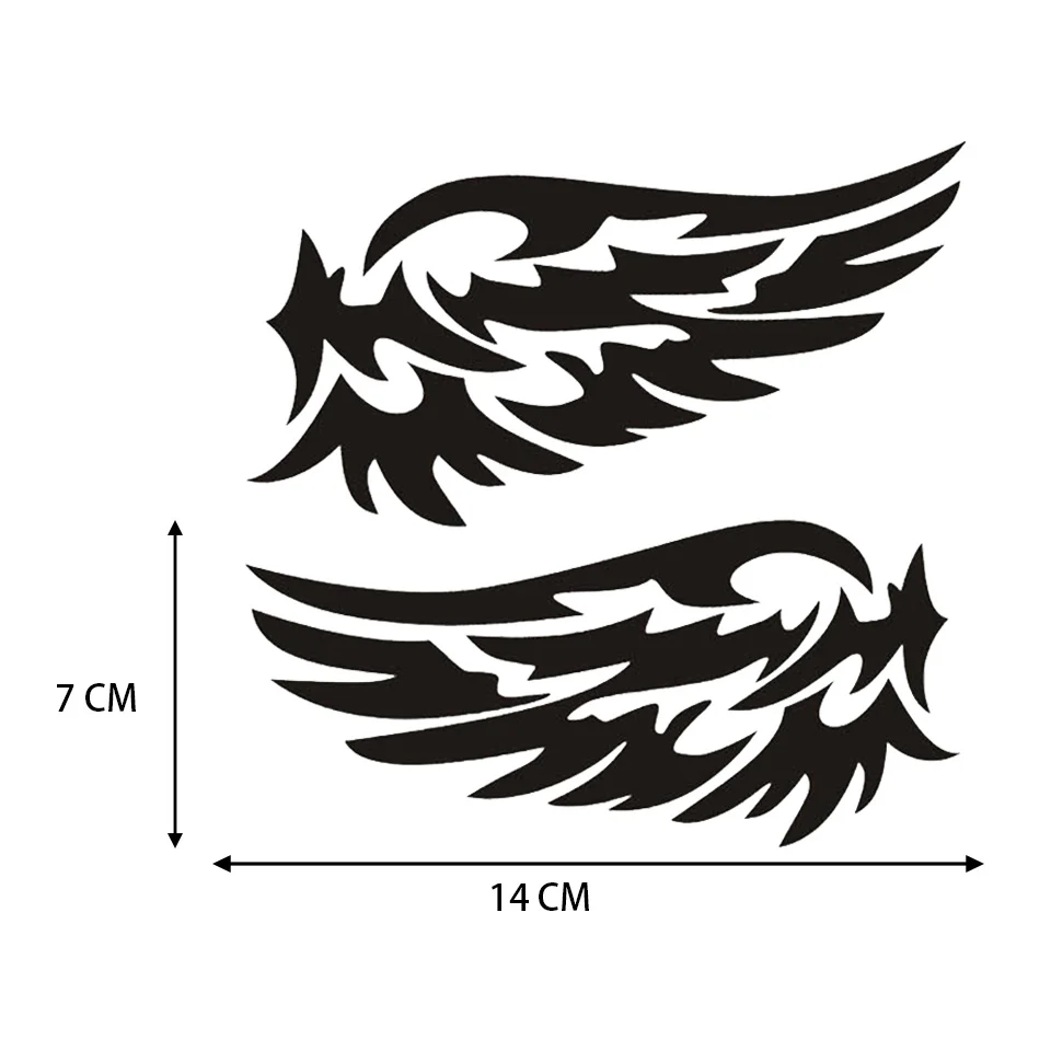 14cm7cm Guardian Angel Wings Lovely Reflective Car Stickers Fashion Car Rearview Mirror For BlackSilverLaser (6)