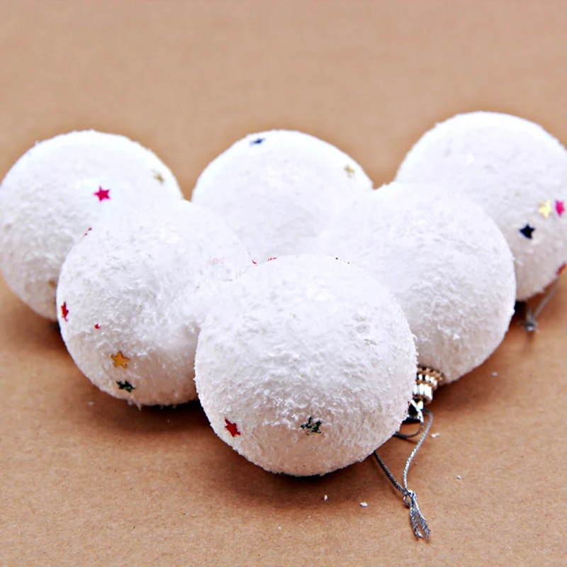 

12Pcs White Foal Christmas Balls For Festive Party Christmas Tree Drop Ornaments Decoration Supplies
