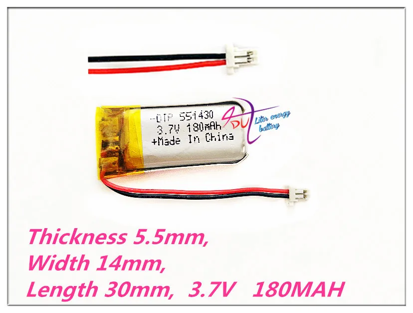 XHR-2P 1,0 551430 3,7 V 180mAh 551429 литий-полимерная LiPo перезаряжаемая ионная батарея для Mp3Mp4 Mp5 DIY PAD Электронная книга bluetooth-гарнитура