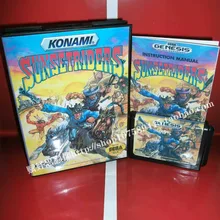 Sunsetriders игры Картридж с коробкой и руководством 16 бит md карты для Sega Mega Drive для Genesis