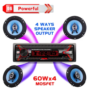 

Car Radio Vehicular Power Supply Colorful Detachable Plug-in Card MP3 Car Card Machine Single Disk U Disk Card Machine Display