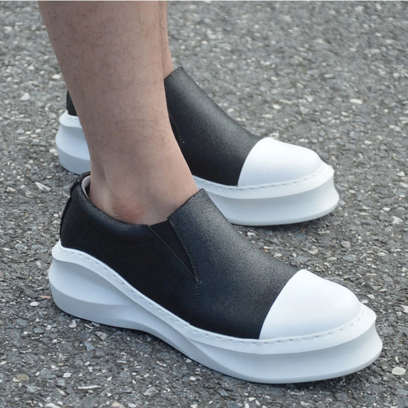 Otoño Fósforo De Holgazán E Todo Zapatos blanco Mocasines Negro Vaca Piel Retro Británicos Los Casuales Invierno Hombre Para Genuino Cuero Hombres Muffin wIvxXI