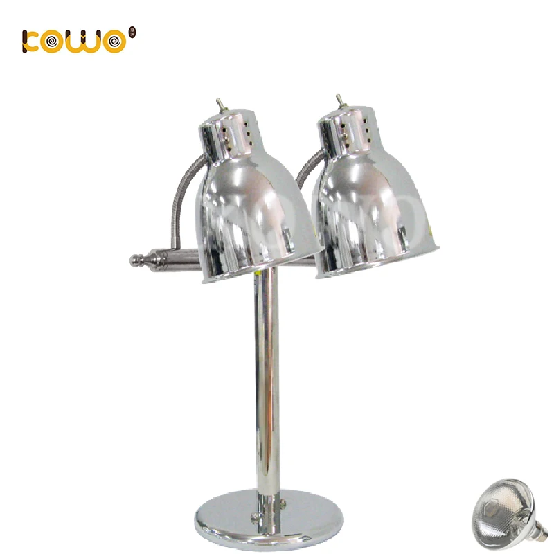 

ce stainless steel electric buffet food warmer lamp adjustable double head warming lamp table infared heat lamp food processors