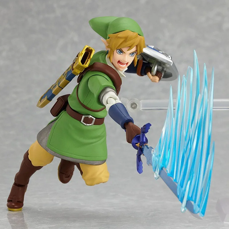 

Game Figma Legend of Zelda 16cm PVC Fighting Link Zelda Wind Waker Skyward Sword Anime Figurines Vinyl Doll Kids Toy