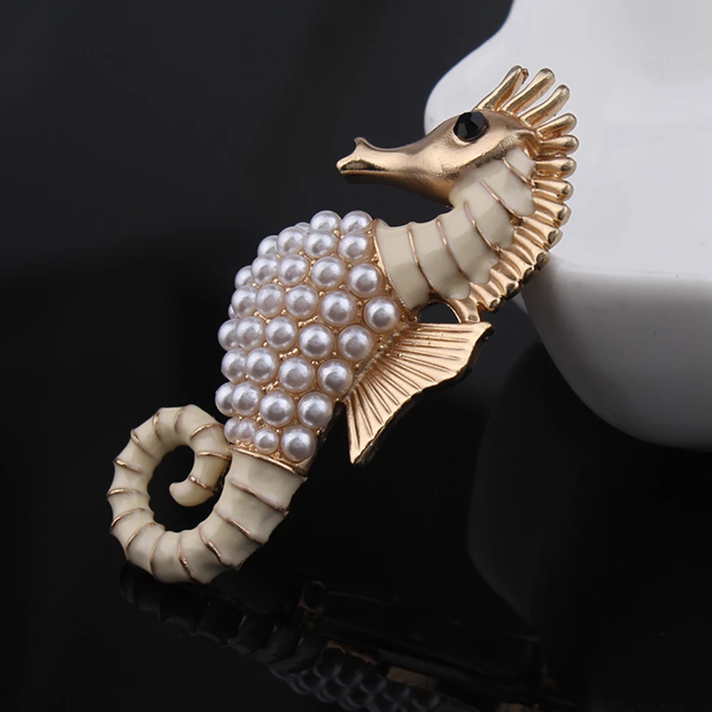 Женская эмалированная брошь Seahorse яркая морская Брошь булавка в виде животного