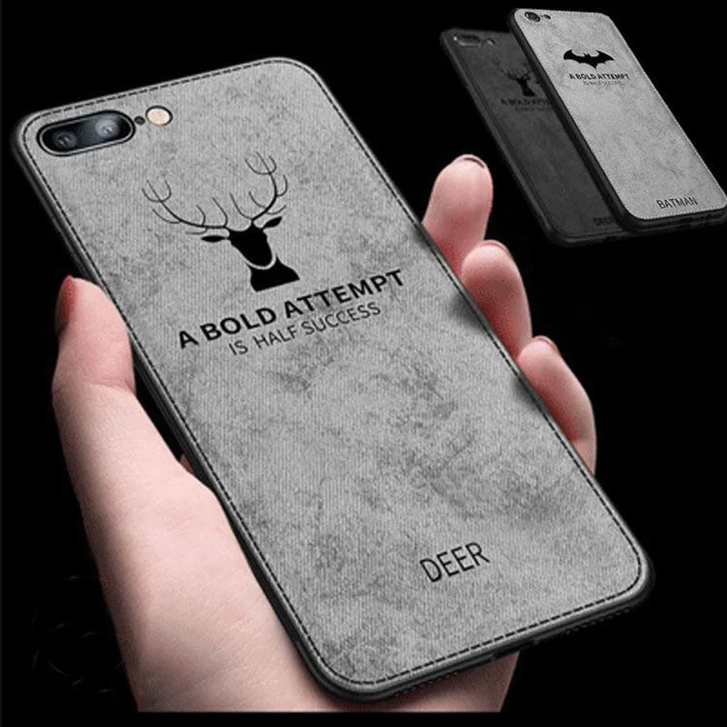 Cloth Texture Deer TPU Case For iphone 7 8 plus XS iphone 8 Fabric Silicon Cover For iphone XS Max iphone XR X 10 Case 6 6s plus Cloth Texture Deer TPU Case For iphone 7 8 plus XS iphone 8 Fabric Silicon Cover For iphone XS Max iphone XR X 10 Case 6 6s plus