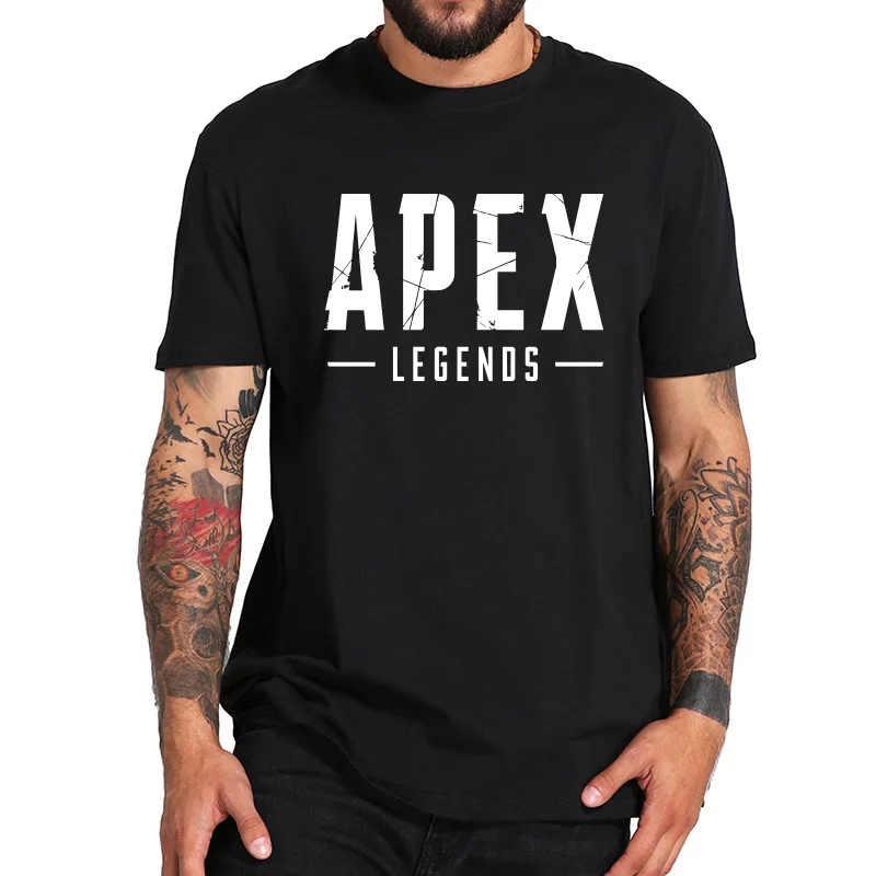 

Apex Legends T Shirt Black Men Tee Titanfall Game Logo Print 100% Cotton EU Size Short Sleeve Summer Tops Homme