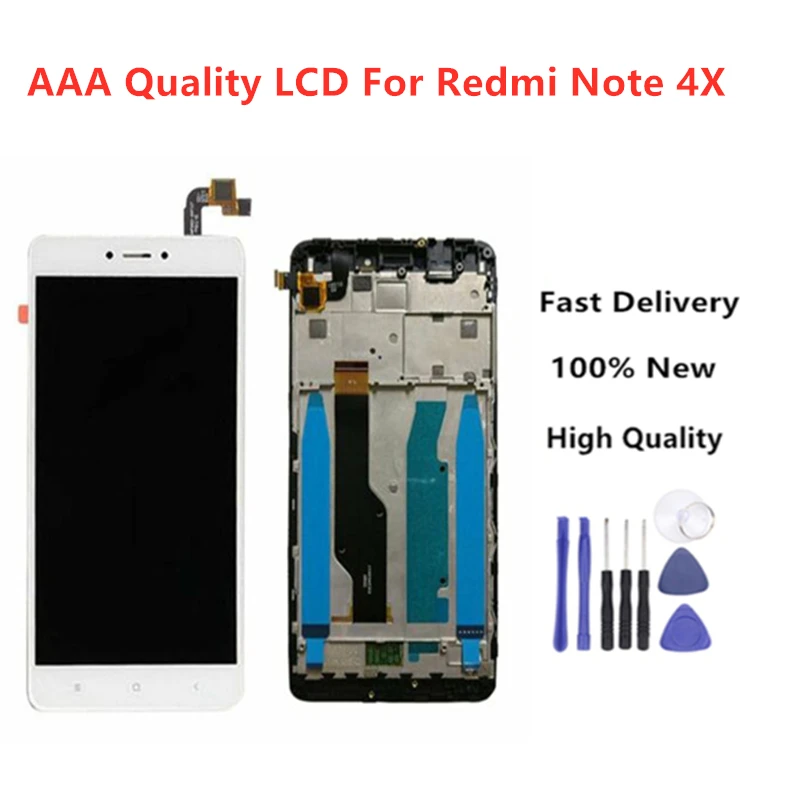 Качественный ЖК дисплей AAA для Xiaomi Redmi Note 4X экран + рамка 4 глобальная версия только