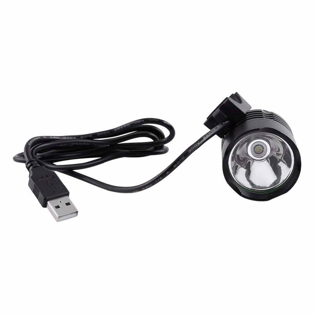 Алюминиевый сплав USB перезаряжаемая велосипедная фара 1200 люмен LED T6 передняя