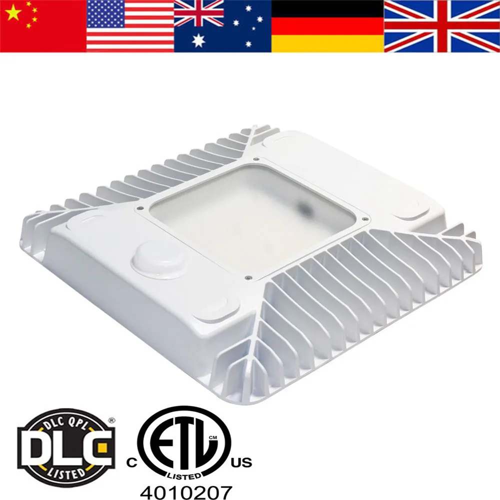 

2019 hot sale high bright 100w 130W IP65 waterproof led canopy light for gas station LED industrial lighting