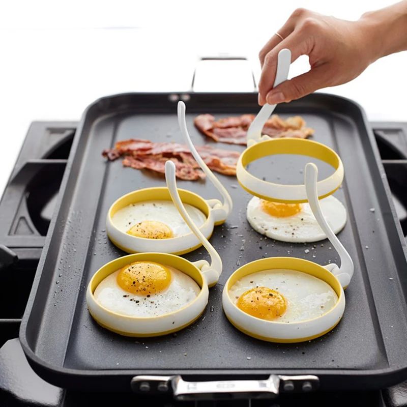 2pcs/lot Creative Round Silicone Omelette Ring Mold Kitchen Gadgets Accessories Nylon TPE Fried Egg Molds | Дом и сад
