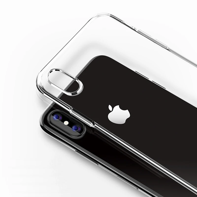 Простой Прозрачный мягкий чехол из ТПУ для Apple iPhone XS Max XR X 10 8 7 6 6s Plus 5s SE кристально