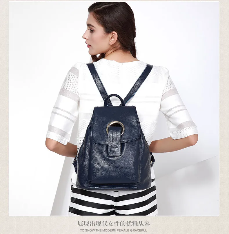 Топ qualityFashion дизайнерский коровья натуральная кожа женский рюкзак с кулиской школьные рюкзаки, сумки для путешествий