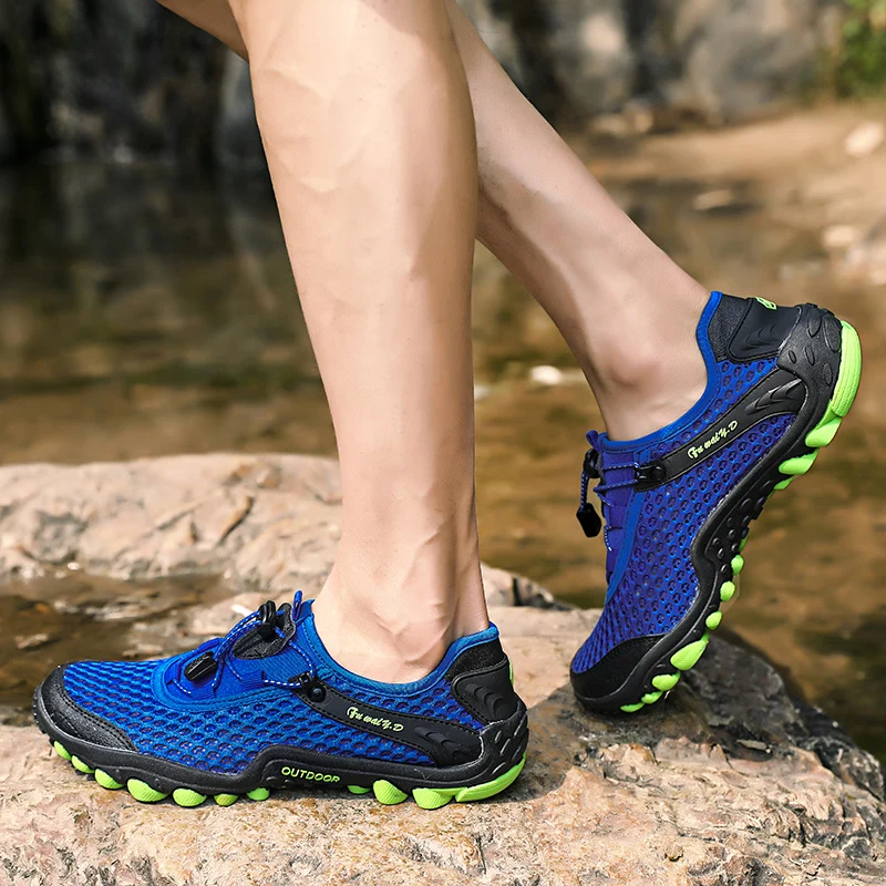  Aqua Shoes Ultra-light Quick-drying Beach Water River Walking 2019 Summer Men Mesh Breathable Flotillas Outdoor Hiking (57)