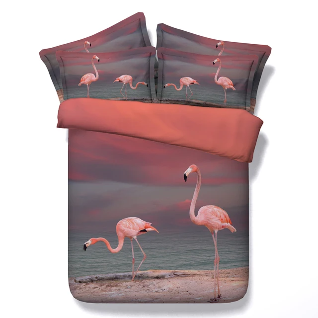 Buy Flamingo Bedding sets 3D bed cover sheets spread