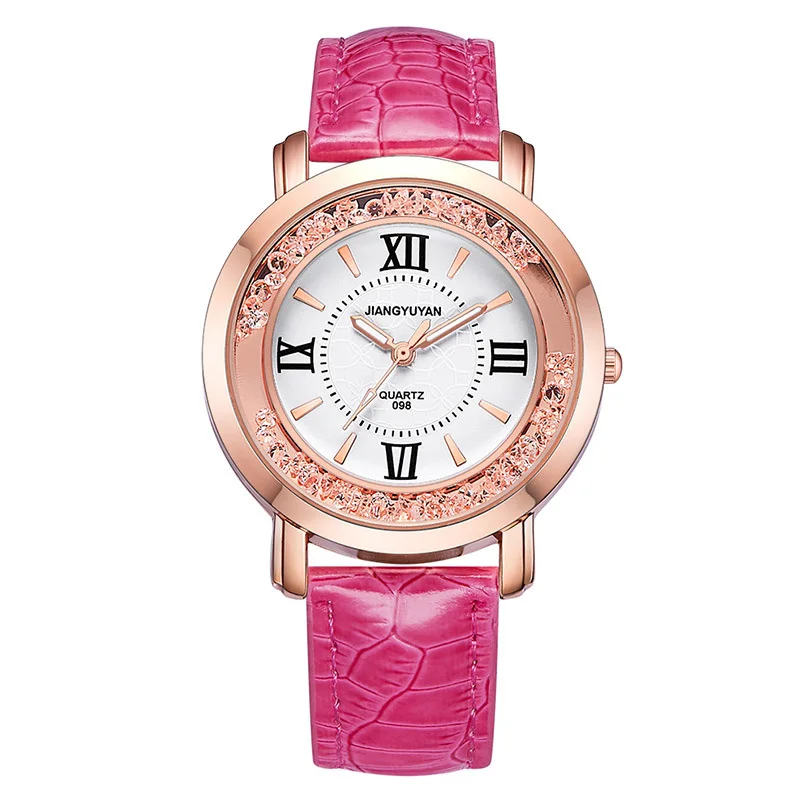 

Top quality fashion students' watches flow sand dial leather quartz wristwatches lovers best gift
