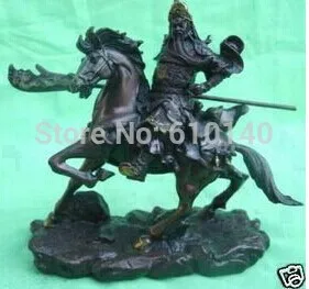 

RARE CHINOIS statue en bronze Guan Gong