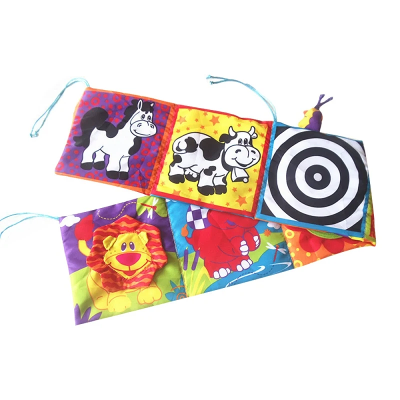 Детская тканевая книжка-кровать, бампер, Знания Вокруг Мультитач, многофункциональная забавная цветная кровать, цветной бампер, Мультяшные цветные детские игрушки