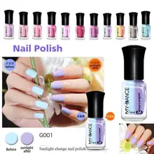 6 мл Термальность Лаки для ногтей Peel от солнечных лучей Цвет изменение Лаки
