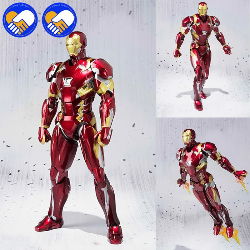 NEW S.H. Figuarts Iron Man Mark XLVI Action Figure 1/6 Scale Painted Figure IronMan Mk46 Marvels Avengers Civil War Toy Brinqued