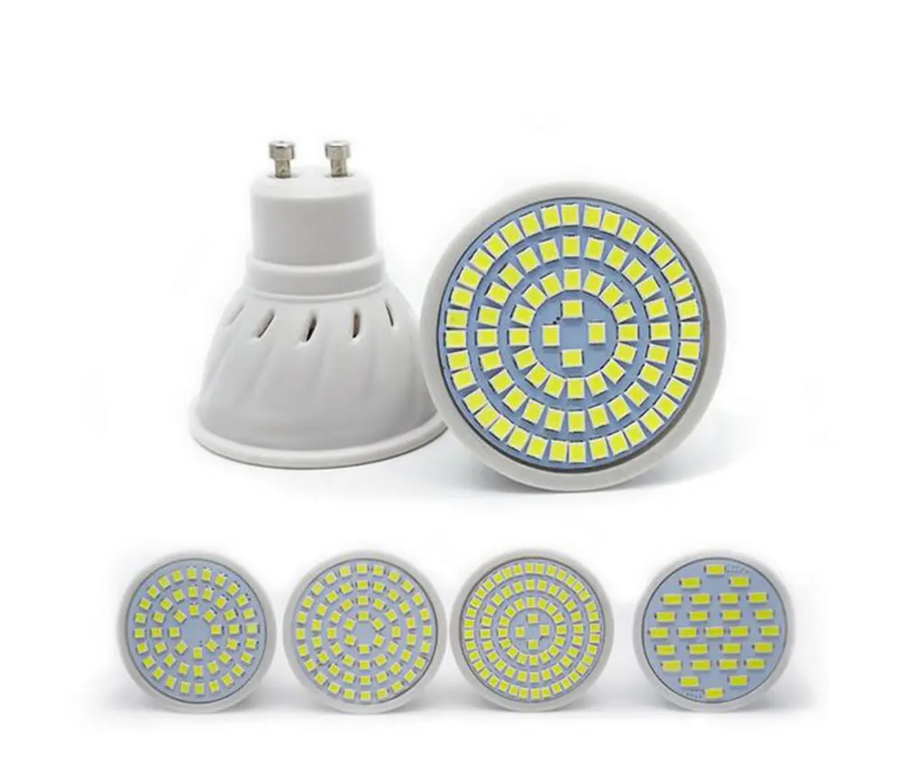

5pcs/lot E27 E14 MR16 GU10 LED Bulb 110V 220V Bombillas LED Lamp Spotlight 48 60 80 LED 2835 Lampara Spot cfl Grow Plant Light