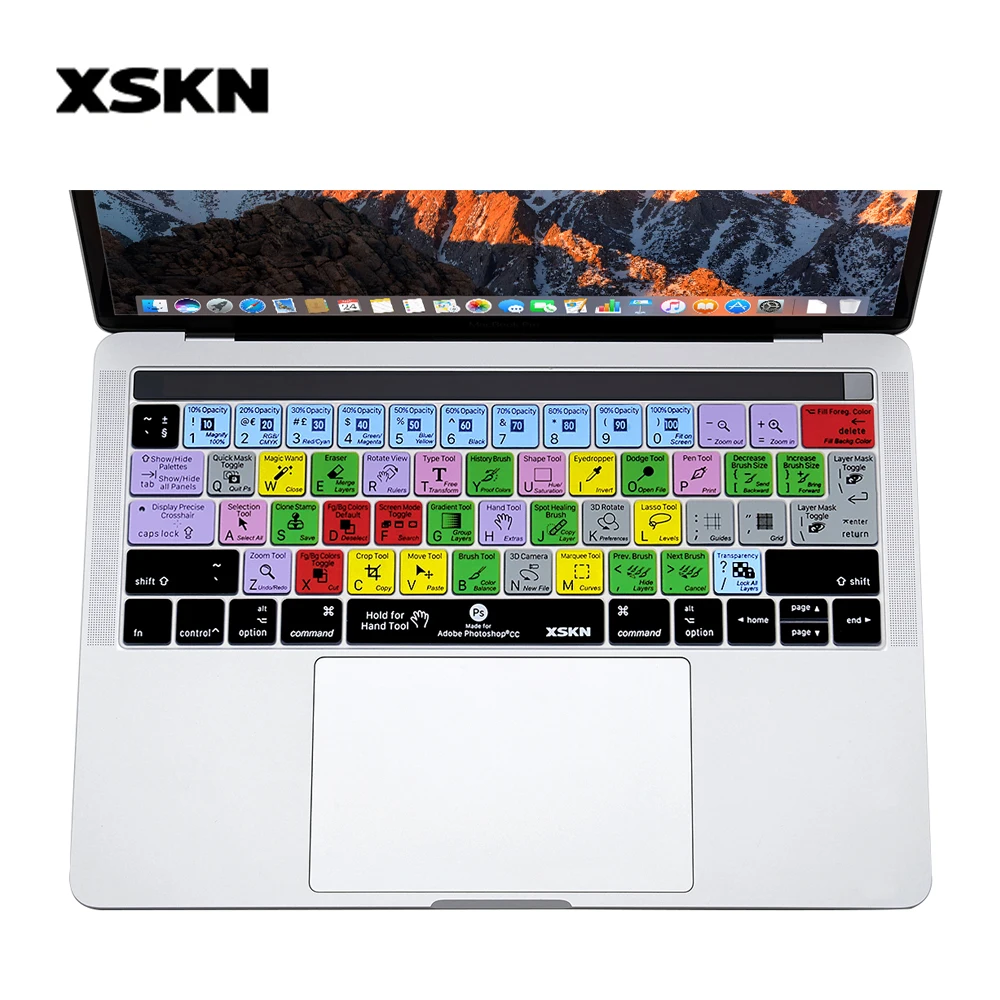 Обложка для клавиатуры XSKN US EU Adobe Photoshop с клавиатурой сенсорной панели новая
