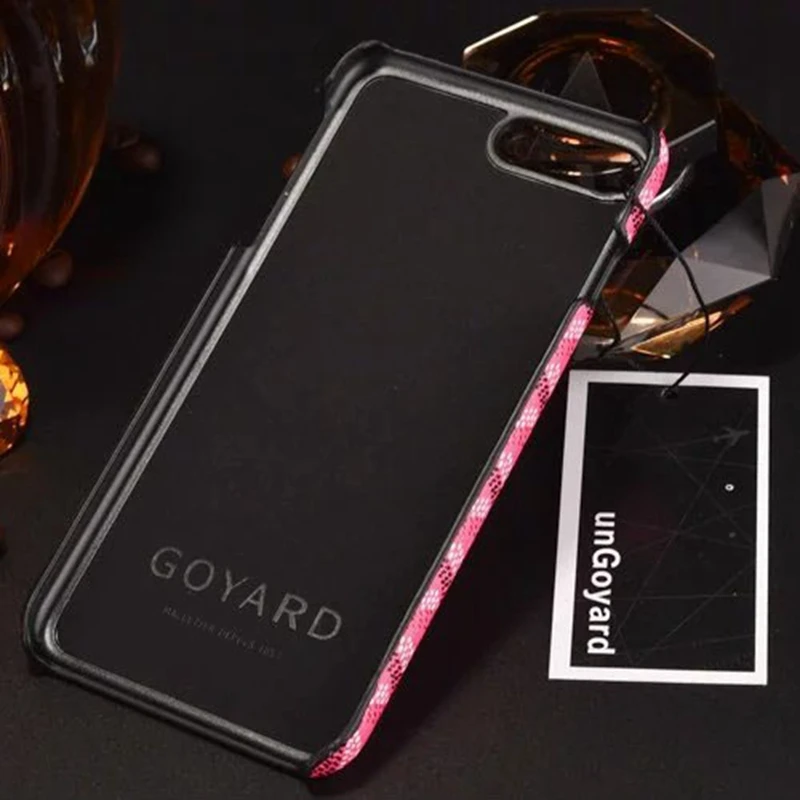 Франция Металла Goyar Лейбла Luxury Кожаный Чехол Для Iphone 7 плюс 6 S Плюс Париж Простота