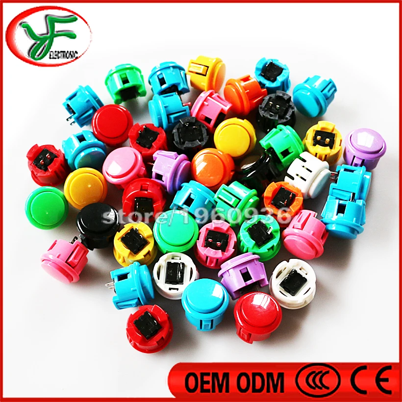 

Free shipping OEM 30mm & 24 mm push button copy sanwa push button DIY Arcade fighting game kit