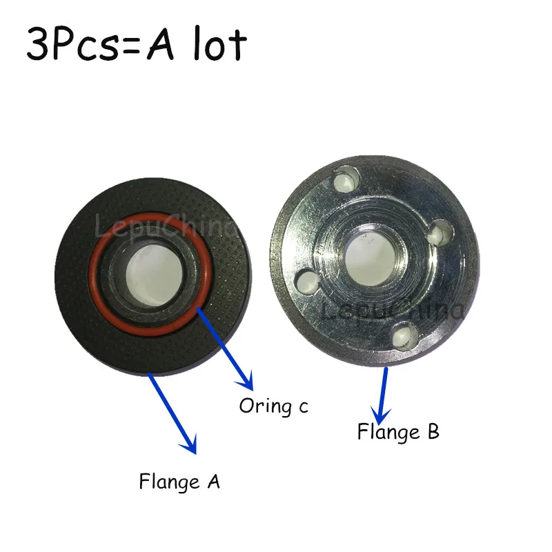 

Good quality 3pcs Set Angle Grinder Flanger Inner Outer Flange replacement for Bosch GWS14-125 10-150 20-180 21-230 230mm