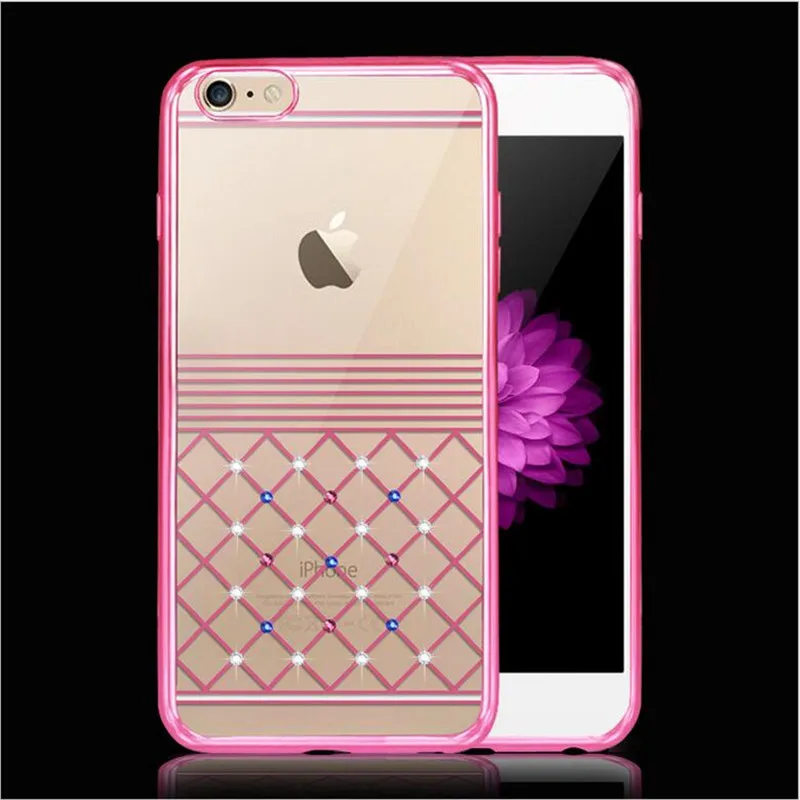 Ватные Полосой Pattern Случаи Золото Мягкий Ультра-Тонкий ТПУ Телефон Случае для