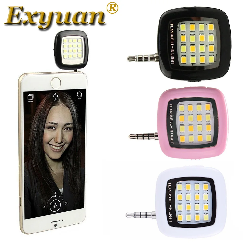 

Universal Mini Selfie Light 16 LED Portable Smartphone Spotlight Camera Flash Fill Light For iPhone Huawei LG Samsung Phone