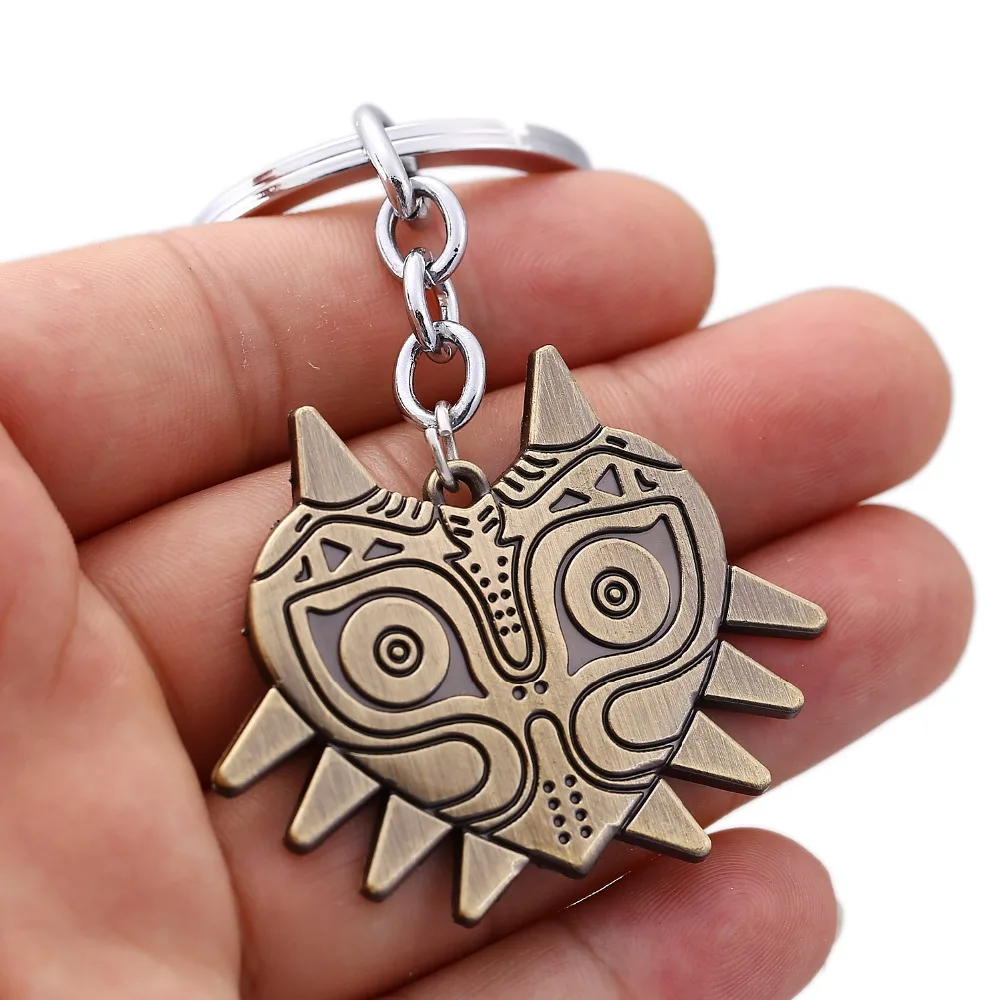 Legend of Zelda Mask Keychain Gold