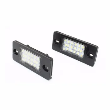 

2pcs 18 LED Error Free Car License Number Plate Light Lamp Fit For Porsche Cayenne for VW Touareg Tiguan Golf 5 5D touring Passt