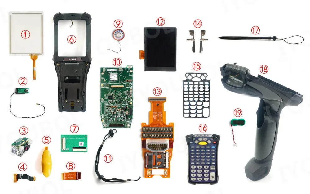 53-ключ 5250 Запчасти для клавиатуры для Motorola символ MC92N0-G MC9200-G