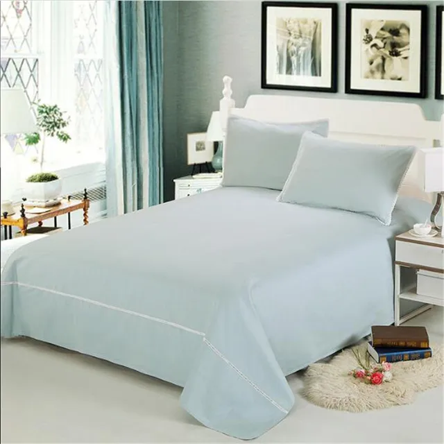 european style 100 cotton bed sheet four seasons plaid flat sheets
