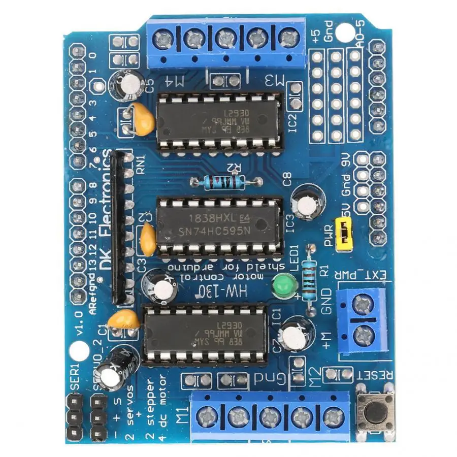 L293D Модуль платы расширения привода двигателя Щит для Arduino Duemilanove Mega UNO