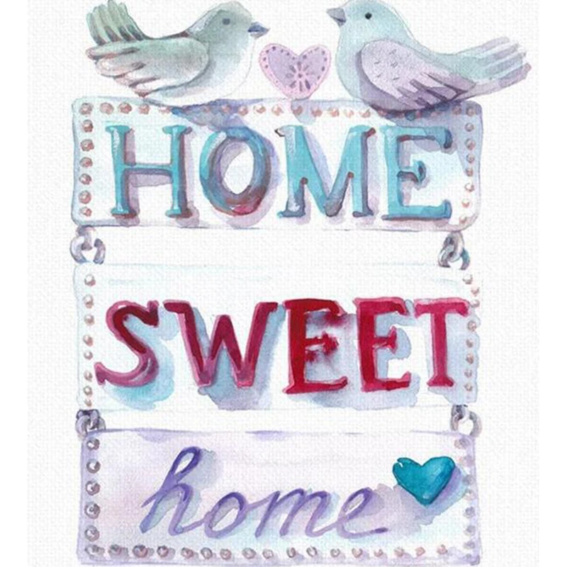 

Full Square/Round 5D DIY Diamond Painting Home Sweet Picture 3d Diamond Embroidery Cross Stitch Mosaic Sticker Decor gift H361
