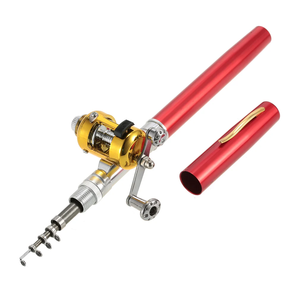 

Fishing Rod Combo Pocket Pen Rod Combo Set Reel Mini Telescopic Fishing Line Soft Lures Baits Jig Hooks Fishing Pole Pesca