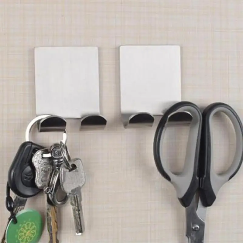 

Stainless Steel Double Socket Rack Razor Holder Plug Holder Hook with Self Adhesive