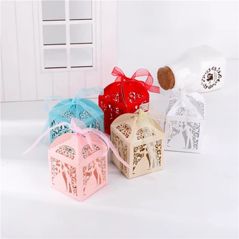 

50Pcs Casamento Candy Box Candy Jar Candy Packaging Wedding Favors And Gifts Event & Party Supplies Chocolate Box Bonbonniere