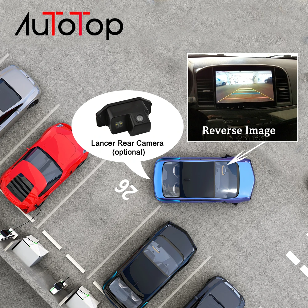 Flash Deal AUTOTOP 2 Din Car Multimedia Radio Android 9.0 For Mitsubishi Lancer 2007-2018 10.1 inch Lancer DVD Car GPS Video Player Stereo 5