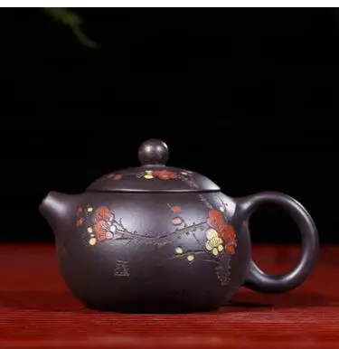 

2018 new Mei Xiang Shi Yixing Zisha ore black sand 160cc famous handmade teapot (bouns 3 cups) Free shipping