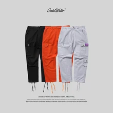Сода воды бренд брюки карго мужские хип хоп повседневные карманные брюки мода уличная хип хоп джоггеры брюки 8864W